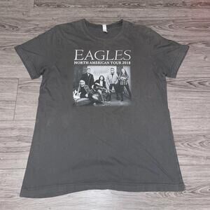 Eagles 2018 North American Tour Crew Neck T-Shirt Men's SIze L Gray